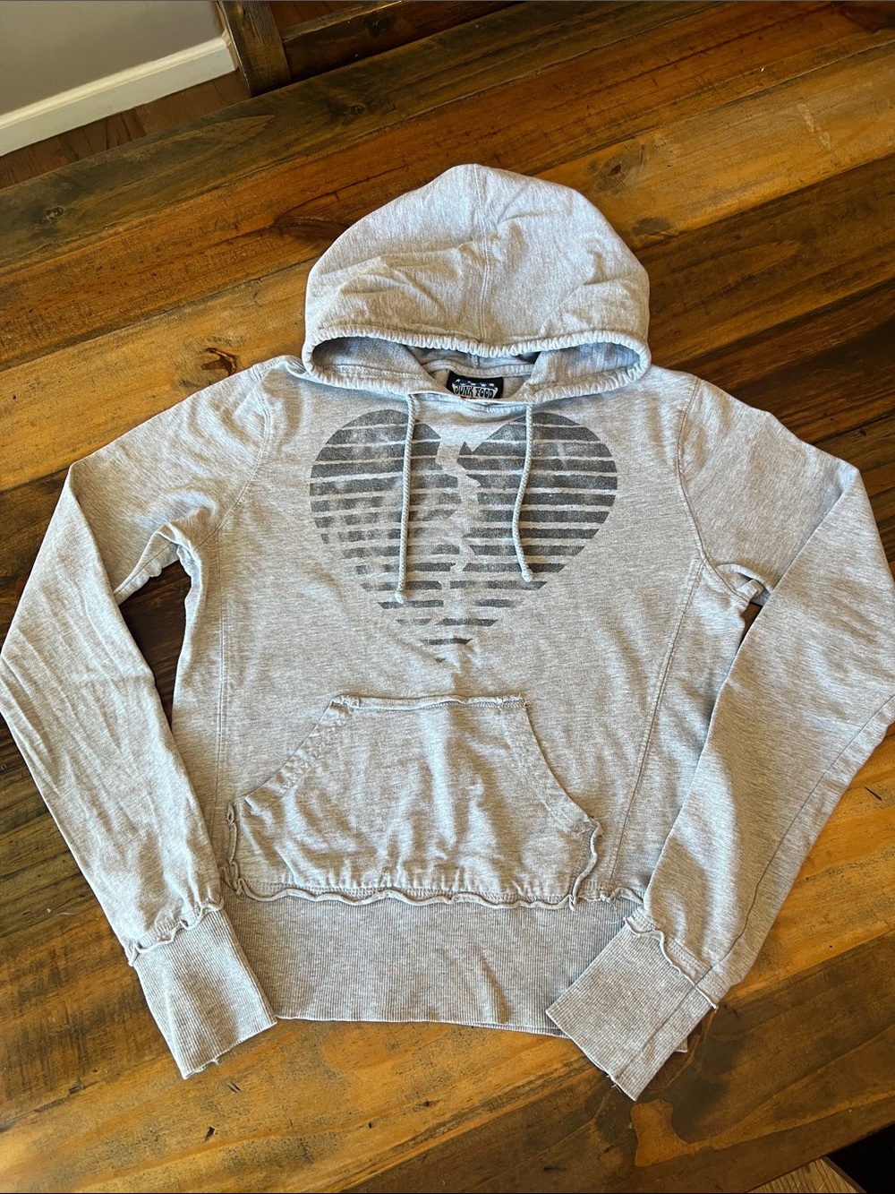 Junk Food Clothing Light Gray Broken Heart Hoodie